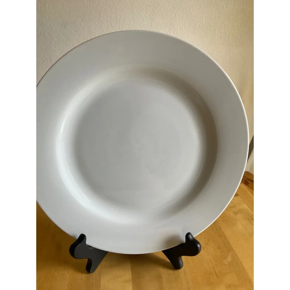 Porto Blanco by Sakura White Dinner Plates Set of 3 Round Stoneware 10.75 in